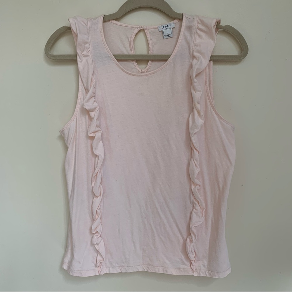 Light Pink J. Crew Ruffle Tank